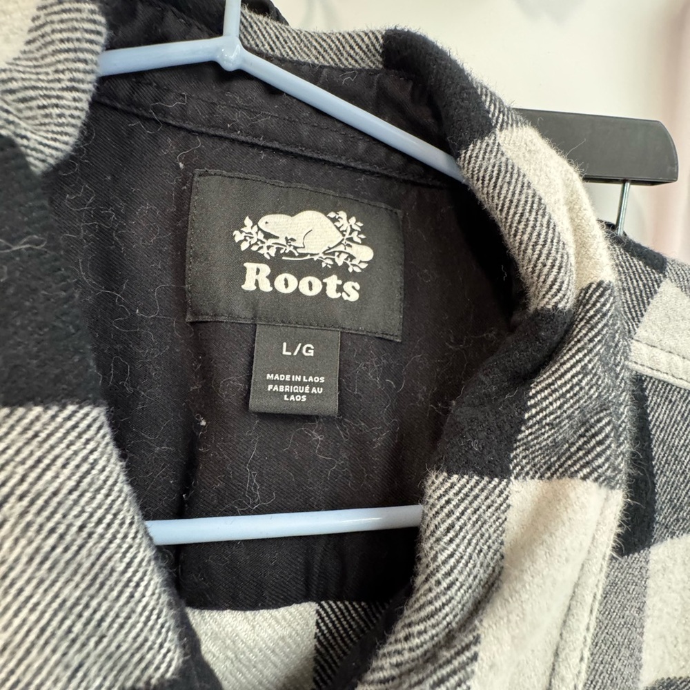 Roots Black and White plaid Men's Shirt - Picture 3 of 5